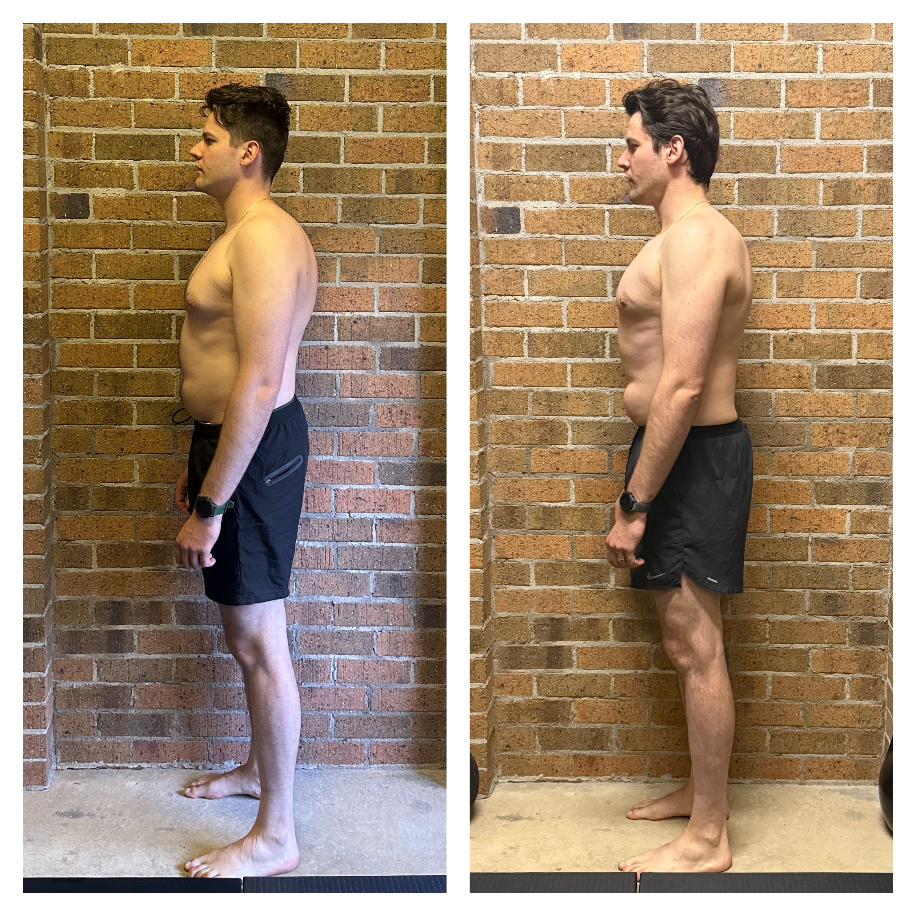 Taras posture before and after Functional Patterns training